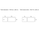 C3220 Table fixe 2 plans en bois Ecopostural - schéma 2 - Malys Equipements