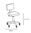 GORDON PÉDICURE Tabouret - dimensions - Malys Equipements
