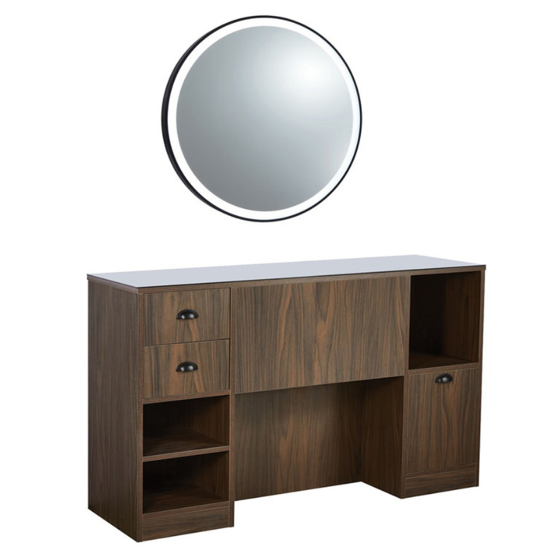 OKE 6 B Schminktisch – Dunkles Holz