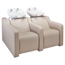  ALBA SOFA lavacabezas 2 plazas - (Cuenca: Blanc, Couleur de revêtement: P3 - Crème)